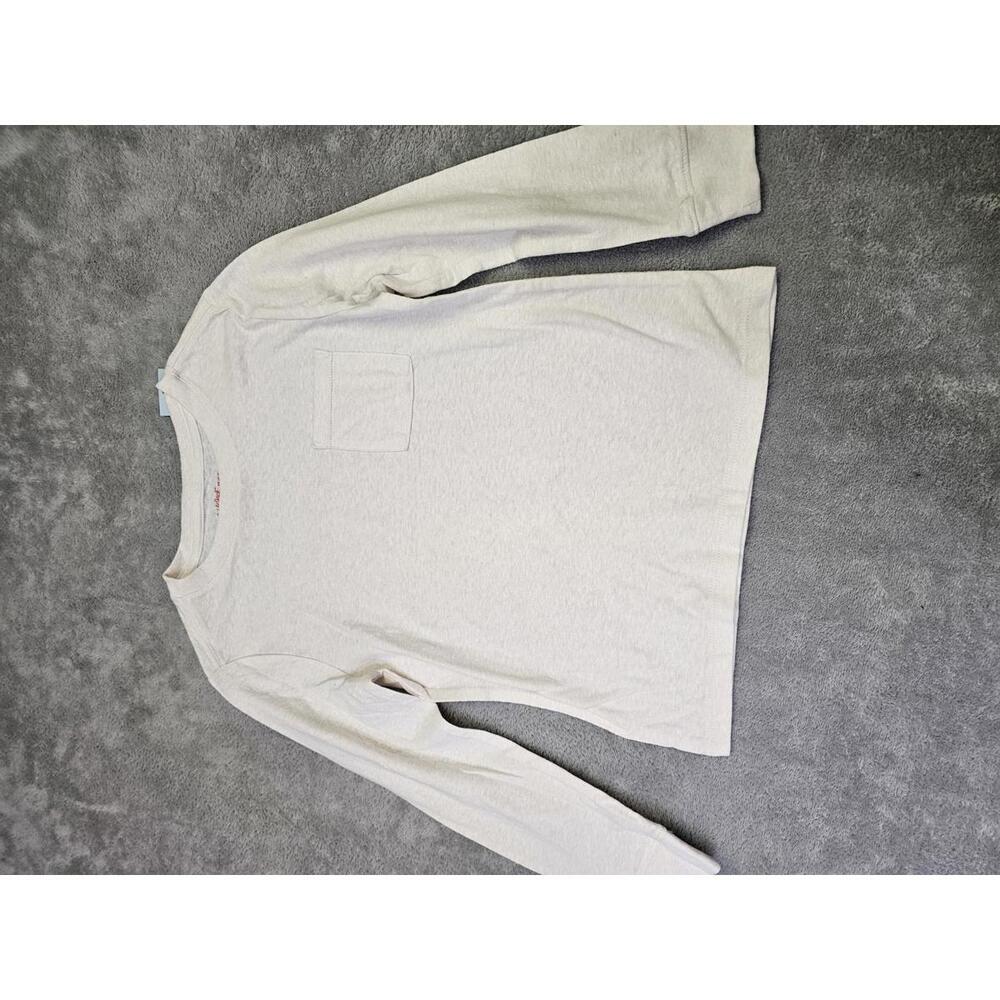 New Cat And Jack Boys Long Sleeve T-Shirt With Pocket Cream Size M